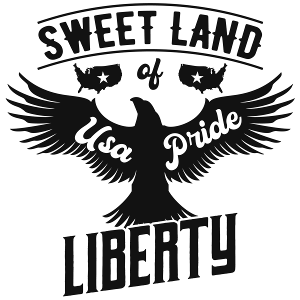 Sweet Land of Liberty patriotic eagle t-shirt design